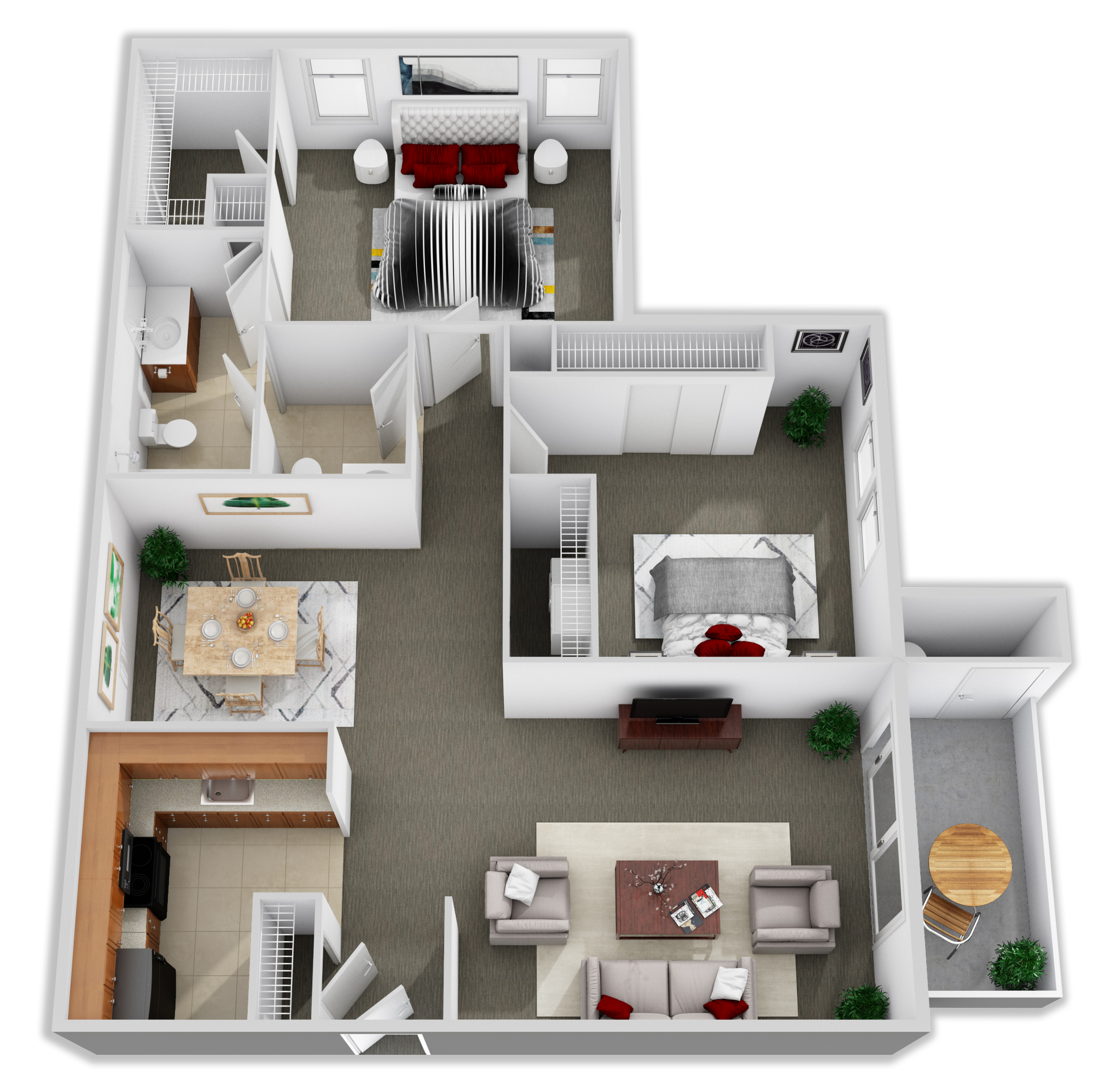 detailed 3d floorplan with customized features
